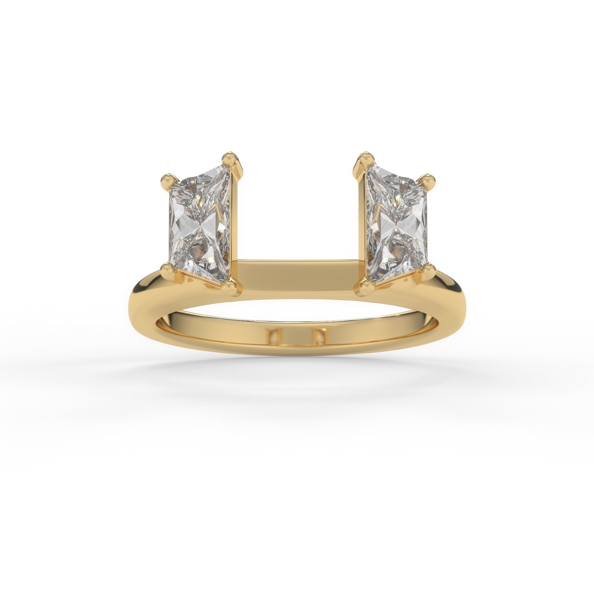 trapezoid cut diamond enhancer Band