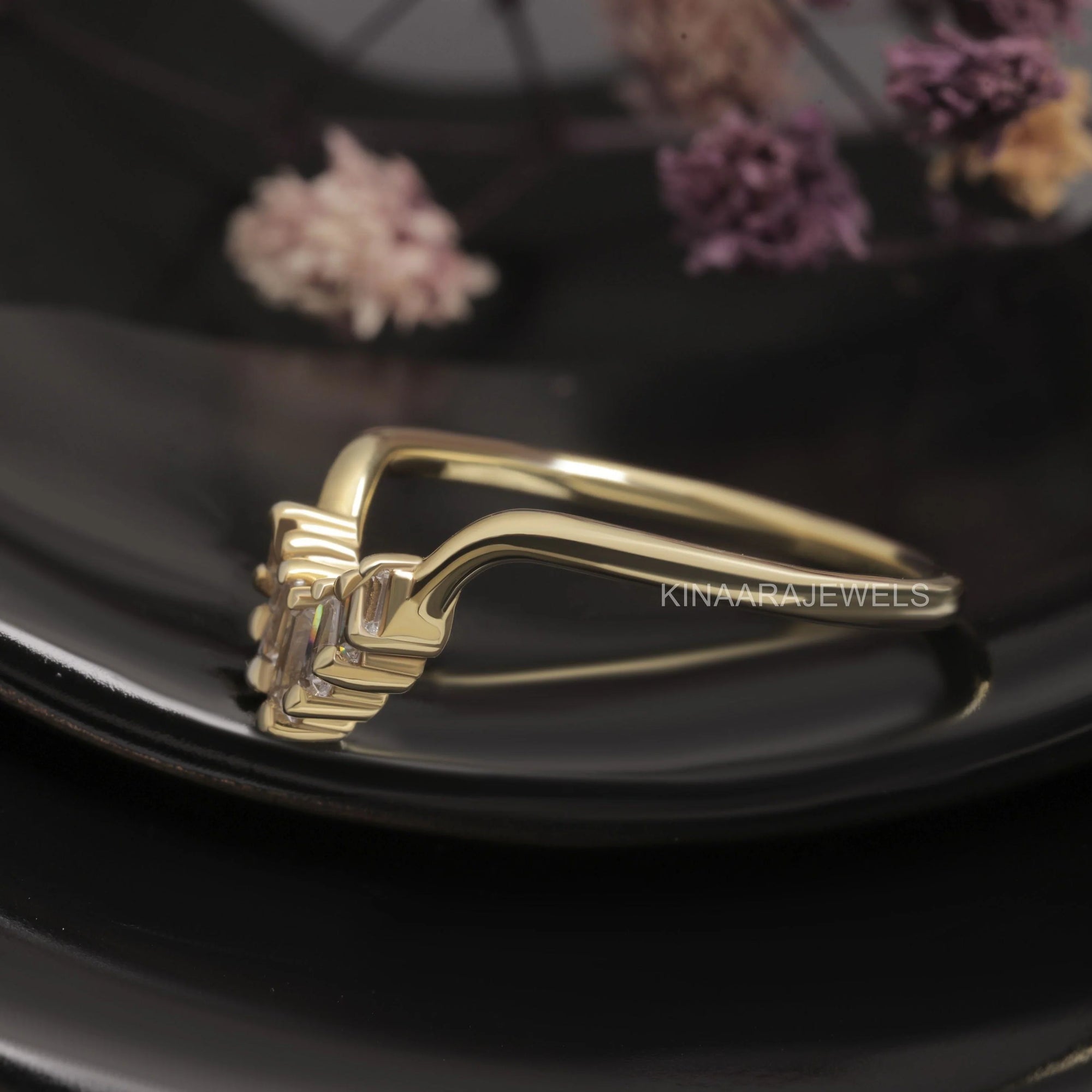 chevron wedding band
