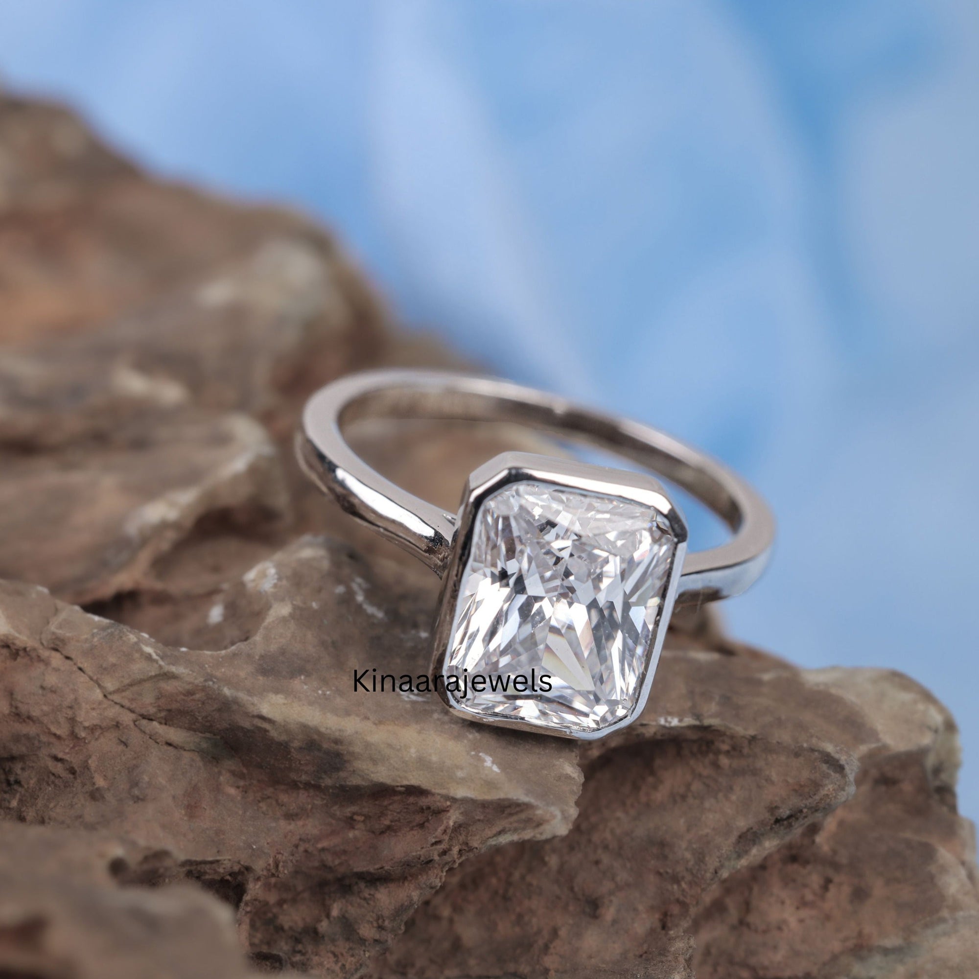 Radiant Cut Solitaire Lab Grown Diamond Engagement Ring