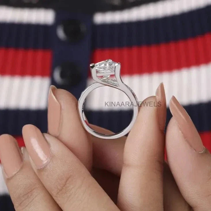 Trilliant Cut Lab Grown Diamond Solitaire Wedding Ring - Kinaara Jewels2
