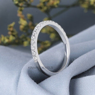 0.26 Ct Round Cut Lab Created Diamond Half Eternity Band