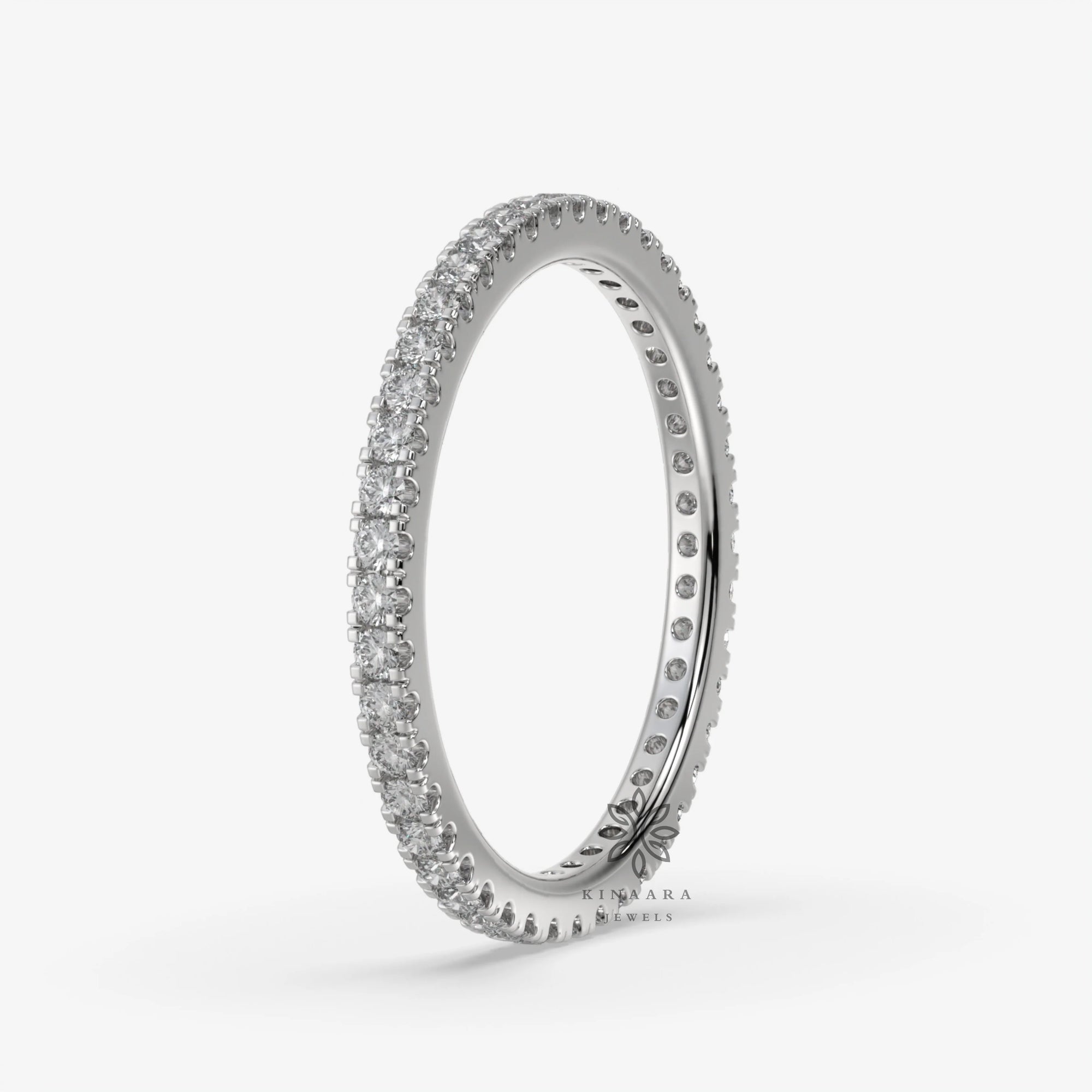 0.85 ct round moissanite eternity band