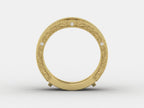 Round Cut Diamond Vintage Milgrain Enhancer Wedding Ring, Guard Wrap wedding band