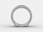 Round Cut Diamond Vintage Milgrain Enhancer Wedding Ring, Guard Wrap wedding band
