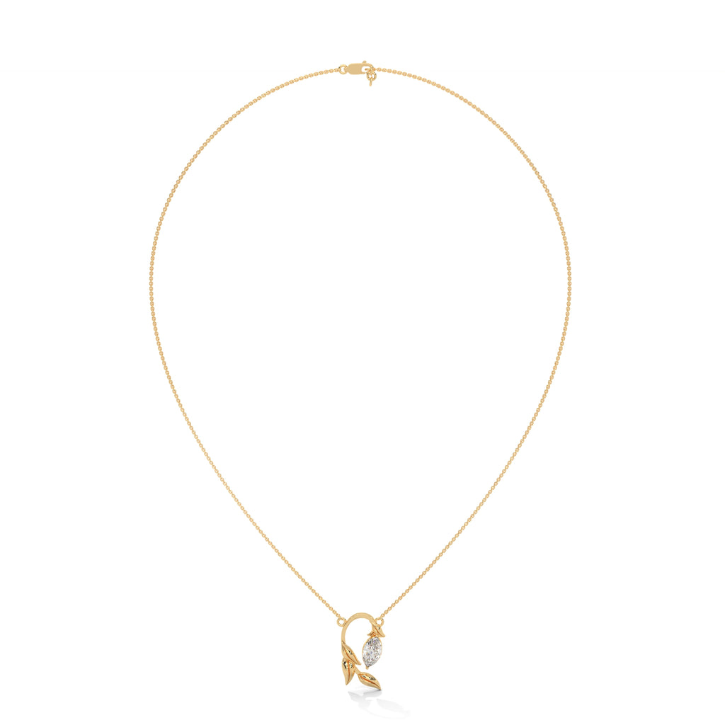 1-carat marquise diamond anda delicate chain