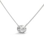 1.0 Ct Oval Cut Lab Grown diamond in 18K White Gold