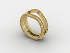 Round Cut Diamond Vintage Milgrain Enhancer Wedding Ring, Guard Wrap wedding band