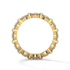 14K gold moissanite eternity band