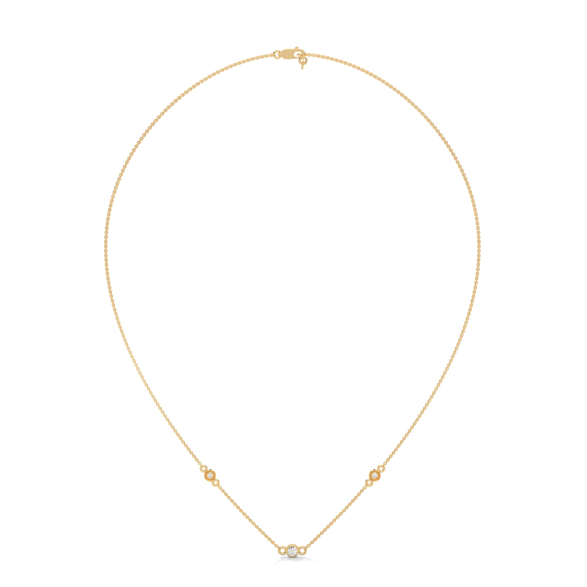 18K Gold Lab Grown Diamond Pendant