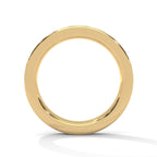 18K Gold Round Cut Moissanite Channel Set Wedding Band in gold