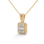 18K Gold cluster Lab Grown diamond pendant