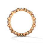 18K rose gold moissanite eternity band