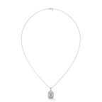 1 Carat Halo Diamond Pendant in White Gold