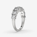 Seven Stone Round Brilliant Cut Moissanite Wedding Band3