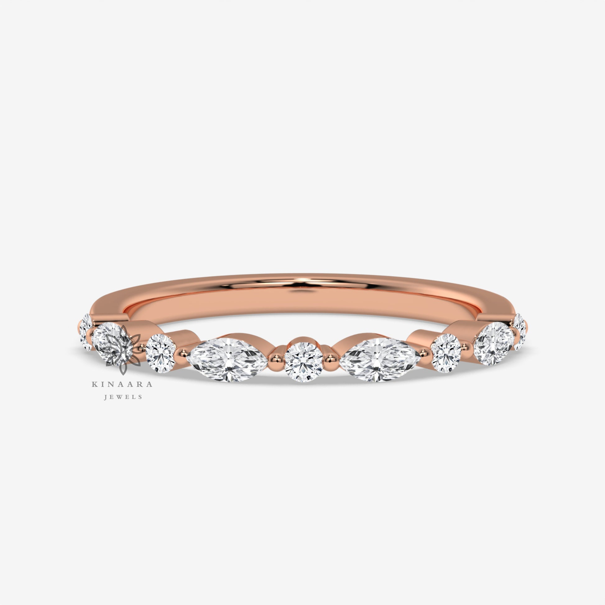 moissanite half eternity band