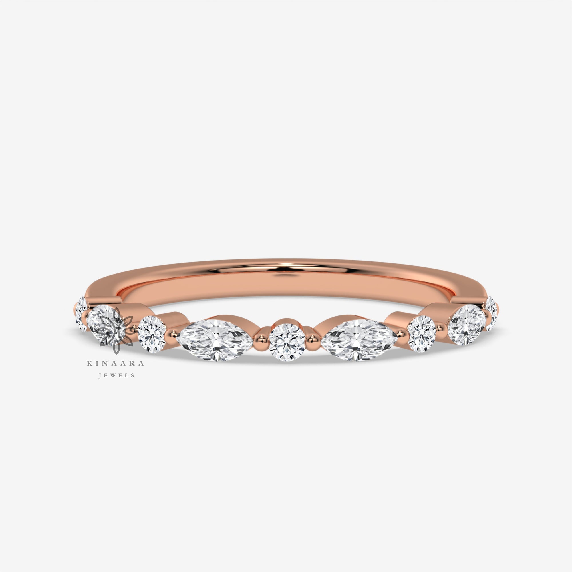 moissanite half eternity band