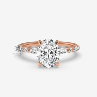 oval moissanite vintage engagement ring