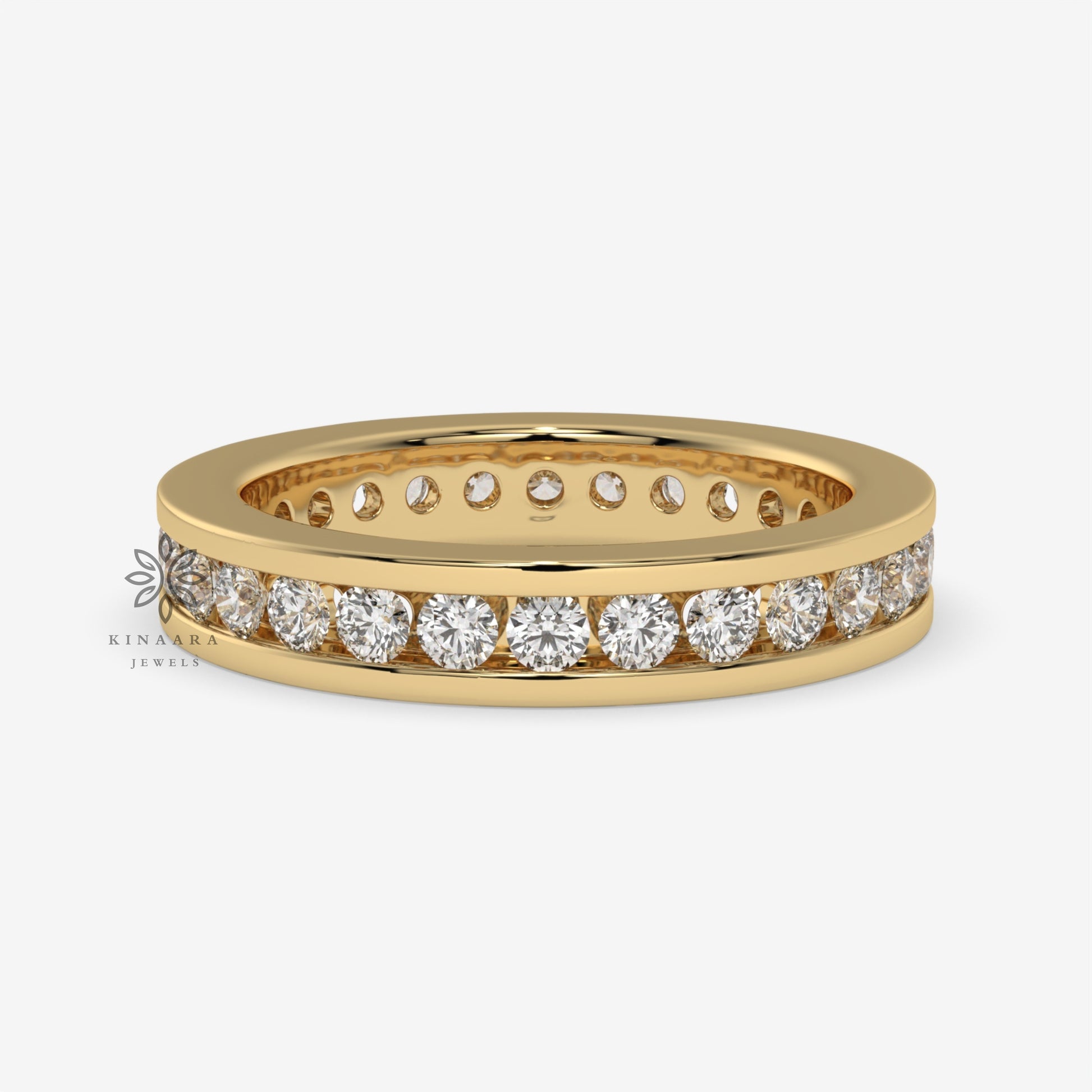channel set wedding band