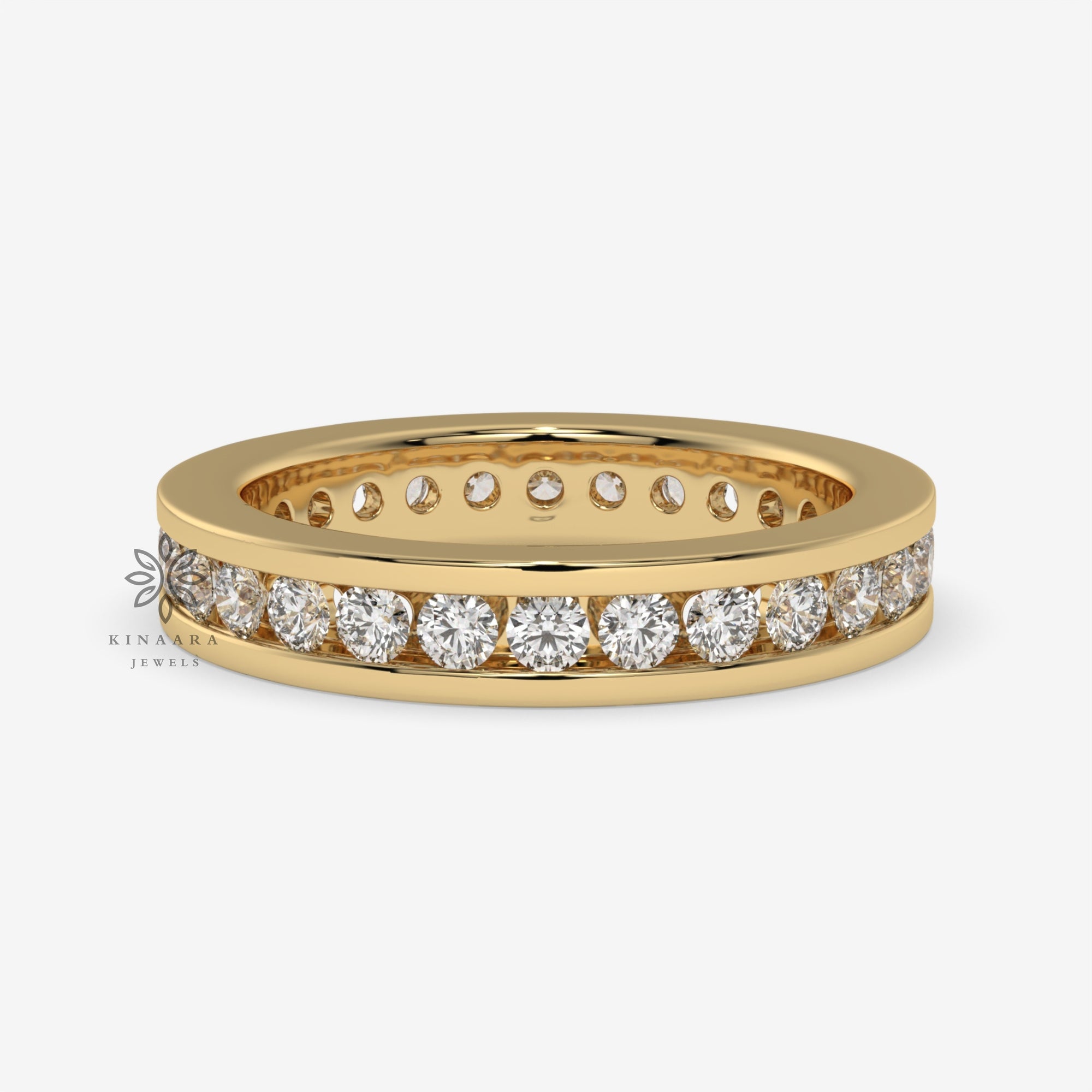 channel set wedding band