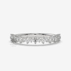 half eternity moissanite wavelet band