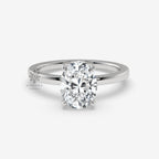 hidden halo oval engagement ring