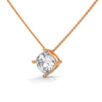 2.5 ct cushion cut lab grown diamond solitaire pendant