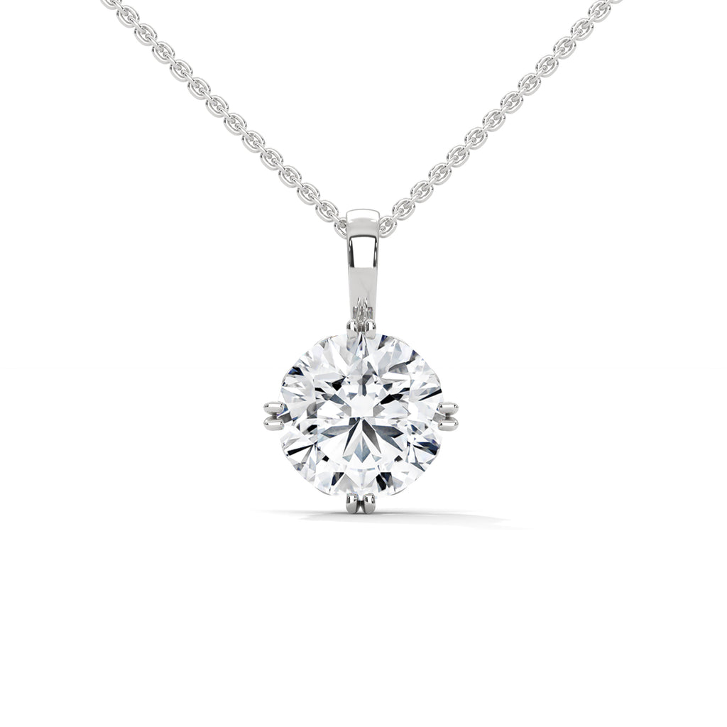 2 CT Round Cut Lab grown diamond Solitaire pendant