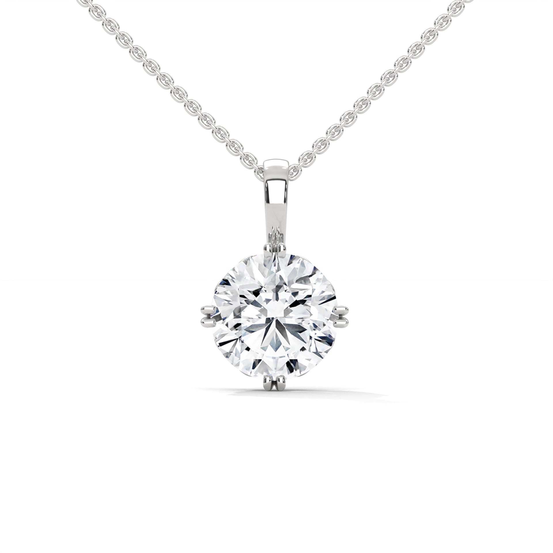 2 CT Round Cut Lab grown diamond Solitaire pendant