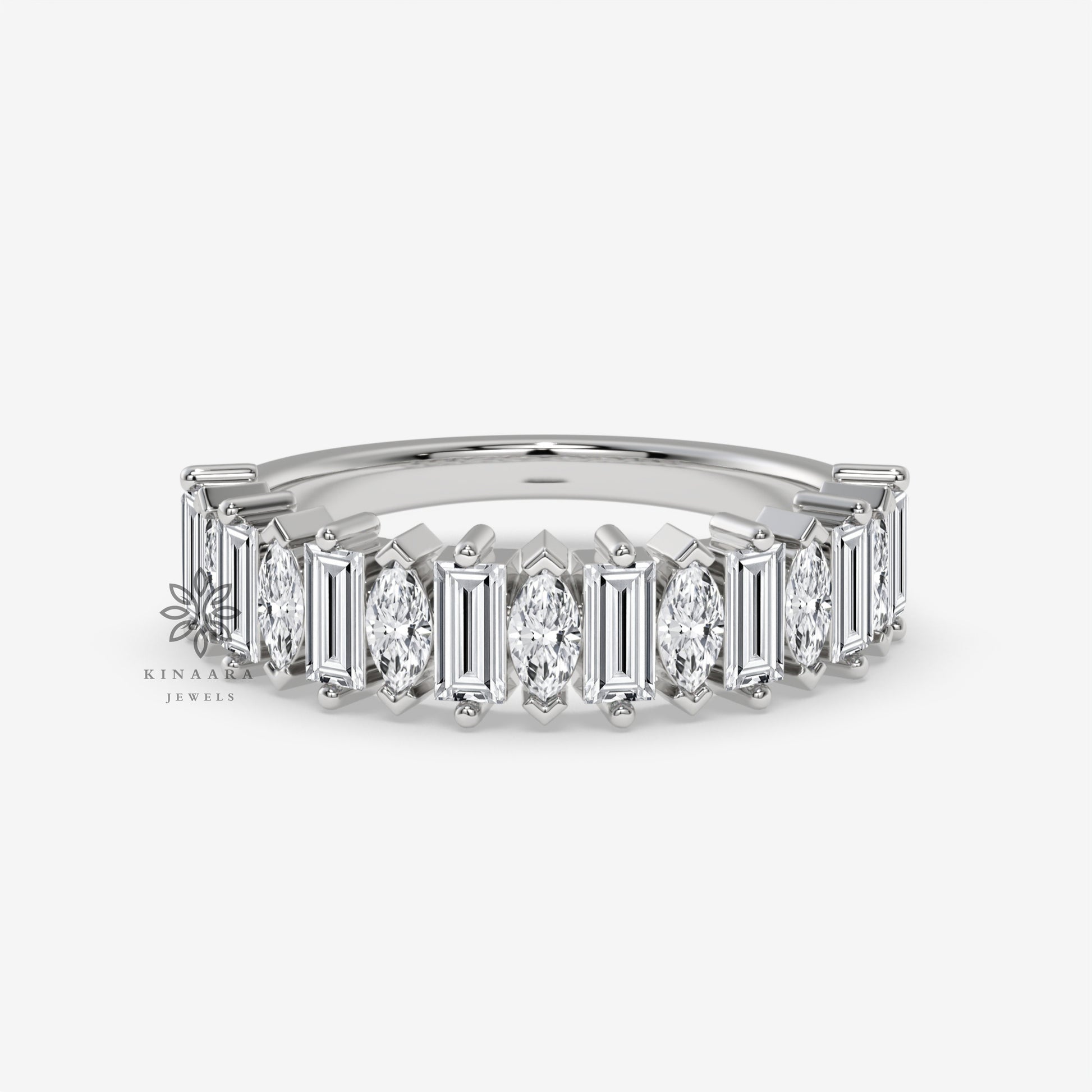 lab diamond half eternity band