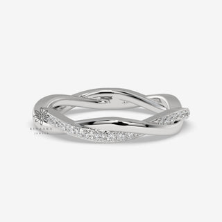 crisscross moissanite band