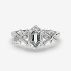 Hexagon Cut Lab Grown Diamond Ring