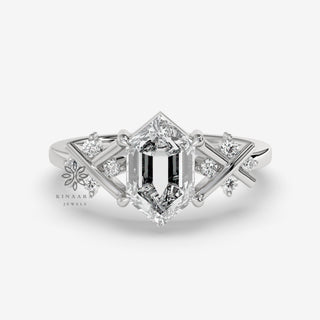 Hexagon Cut Lab Grown Diamond Ring