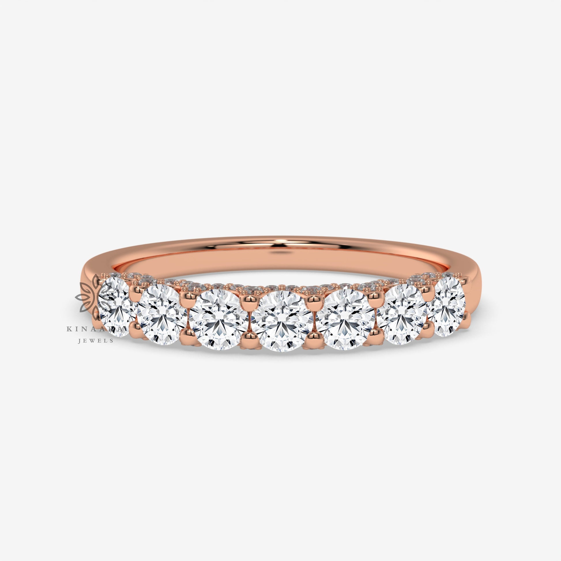 lab diamond half eternity band