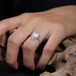 Load image into Gallery viewer, 1.5 Ct Trillion Cut Lab Grown Diamond Halo Engagement Ring Ring
