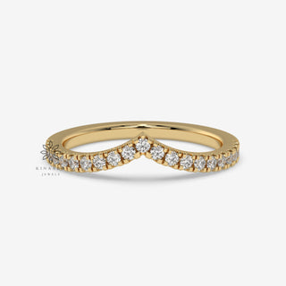 v shaped diamond band