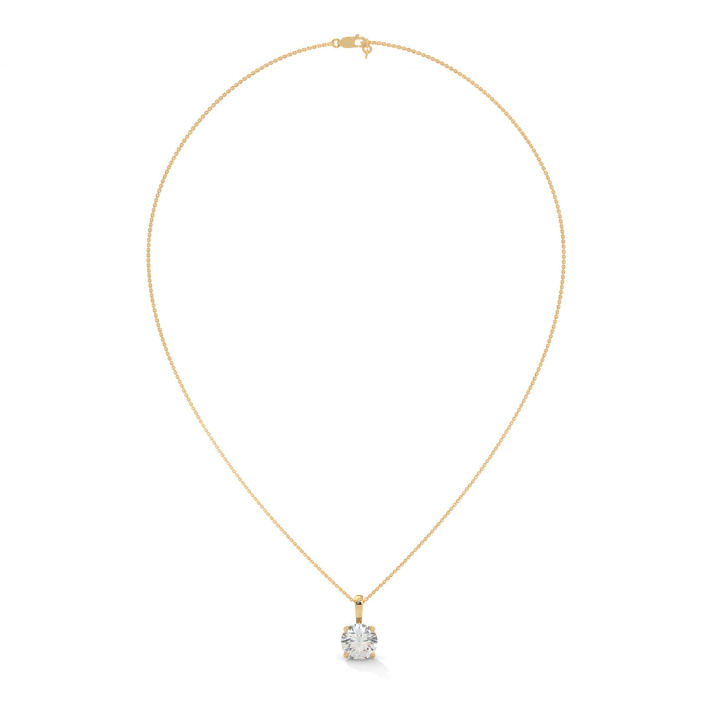 3 CT Round Cut Lab grown diamond Solitaire pendant