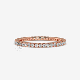 round lab grown diamond half eternity band