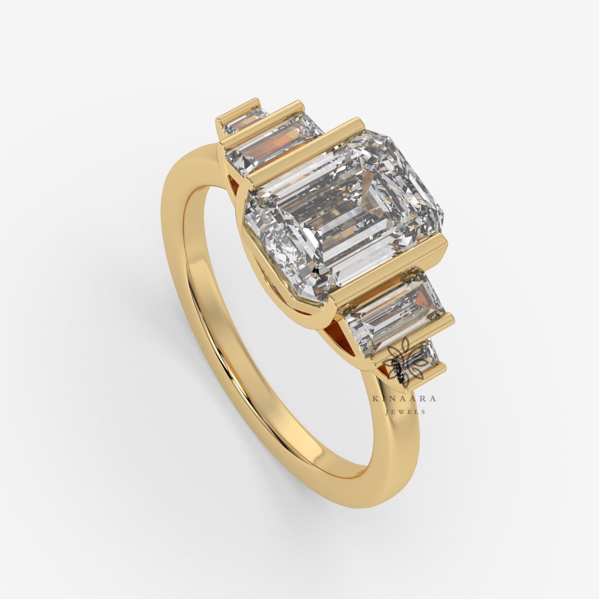 emerald cut engagement ring
