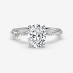 lab diamond oval engagement ring
