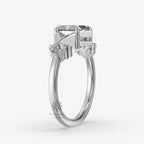 Hexagon Cut Lab Grown Diamond Ring3