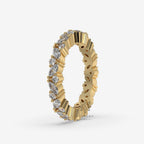 Marquise & Round Cut Moissanite Full Eternity Band