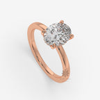 2 ct oval cut moissanite hidden halo engagement ring