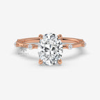 oval cut lab grown diamond engagement ring