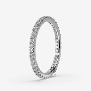 0.85 ct round lab grown diamond half eternity band2