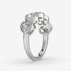 heart shaped lab grown diamond ring