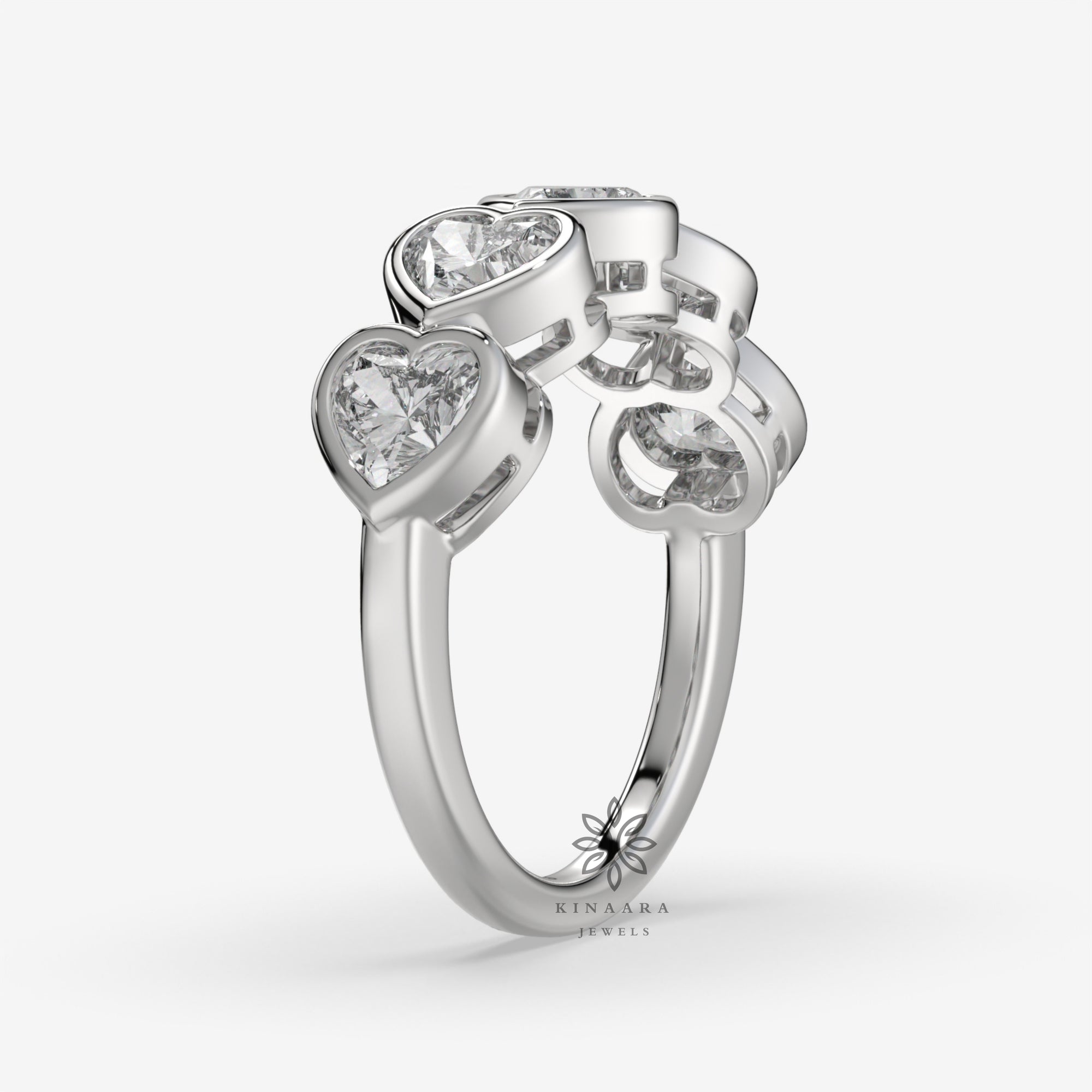 heart shaped lab grown diamond ring
