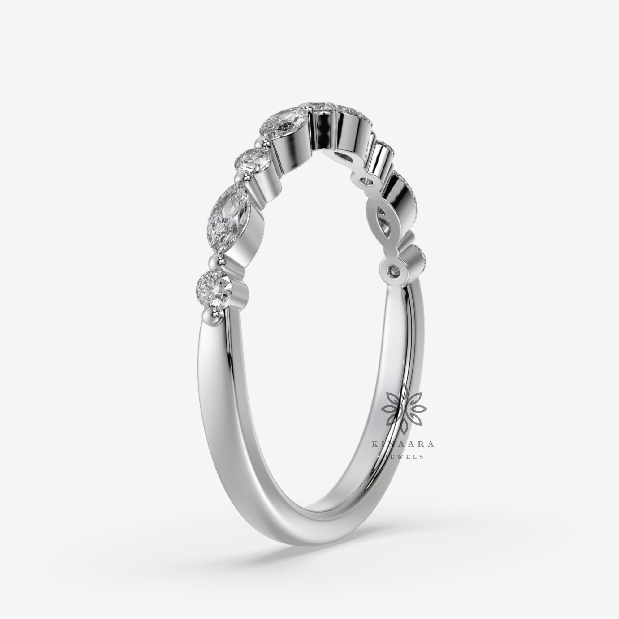 moissanite half eternity band2