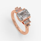emerald cut diamond ring