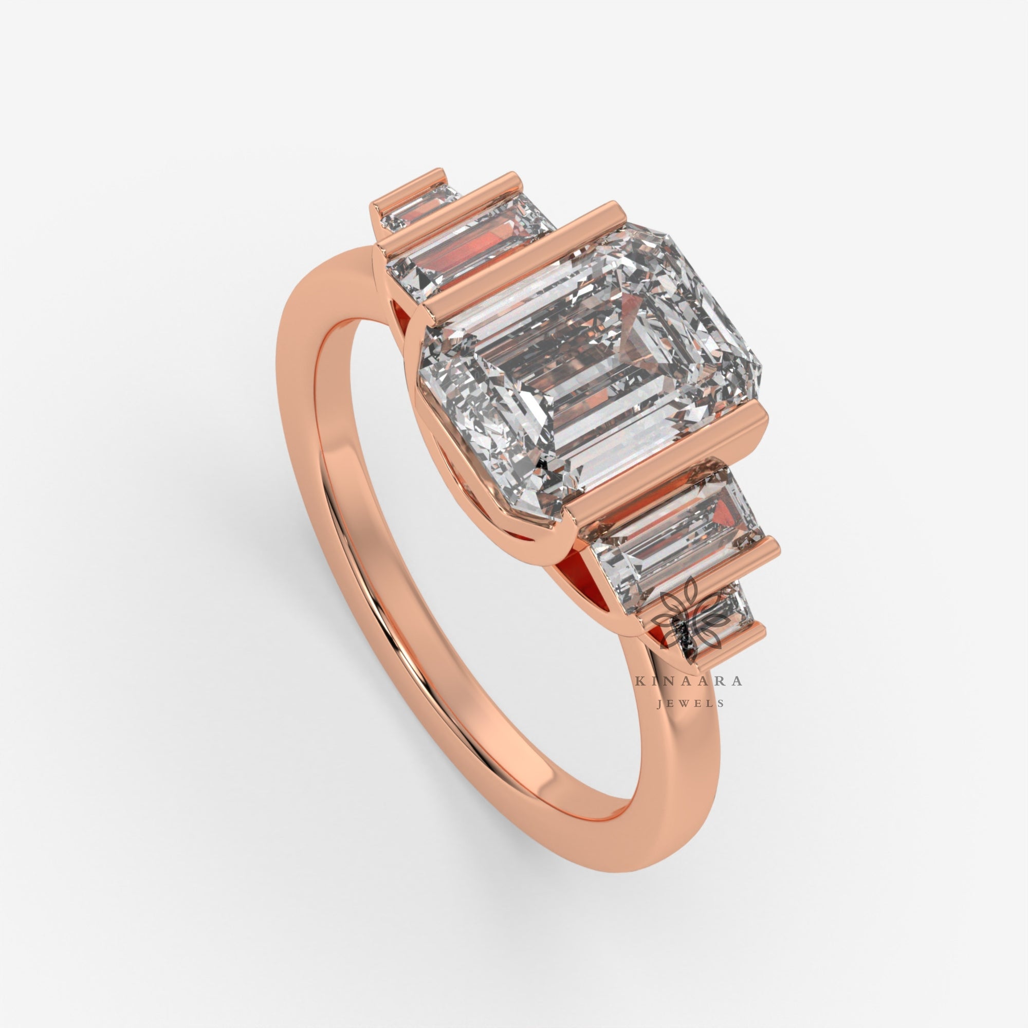 emerald cut diamond ring