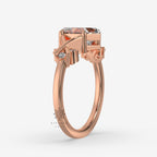 Hexagon Cut Lab Grown Diamond Ring2